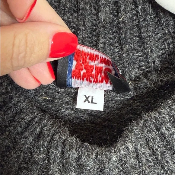 Norwool Fair Isle Snowflake Wool Crewneck Sweater Size XL